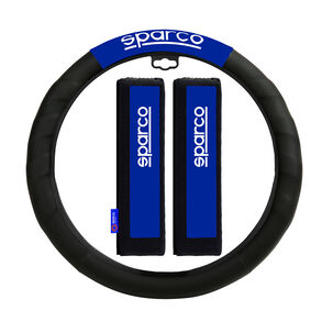 Cubre Volante + Cubre Cinturon Auto Sparco Universal Spc1111bl Cubre Volante + Cubre Cinturon Auto Sparco Universal Spc1111bl